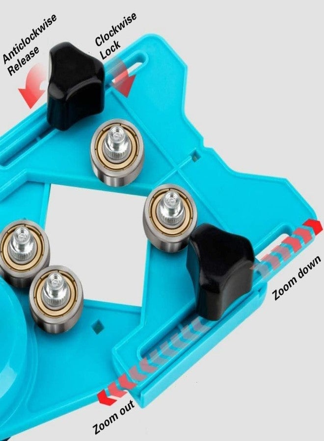 ARUDIP Drill Bit Hole Saw Guide Jig 4Mm-80mm | Adjustable Punch Locator Hole Saw Guide Jig Fixture with Vacuum Suction Base - Image 4